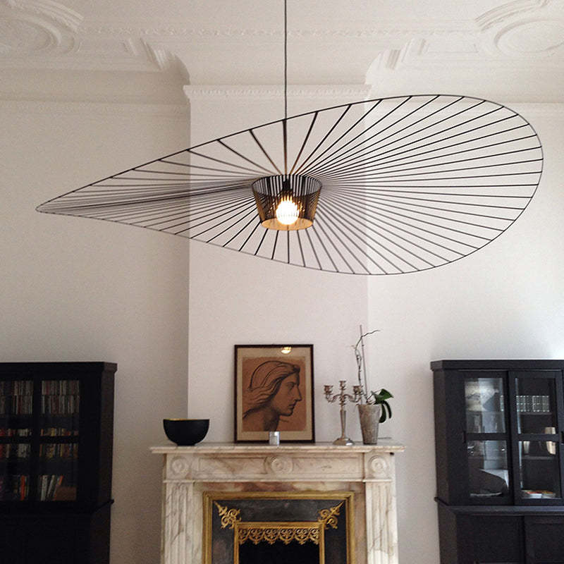 Lampa wisząca Xelion Nowoczesna Kwiatowa Tkanina Czarna/Biała/Złota/Brązowa