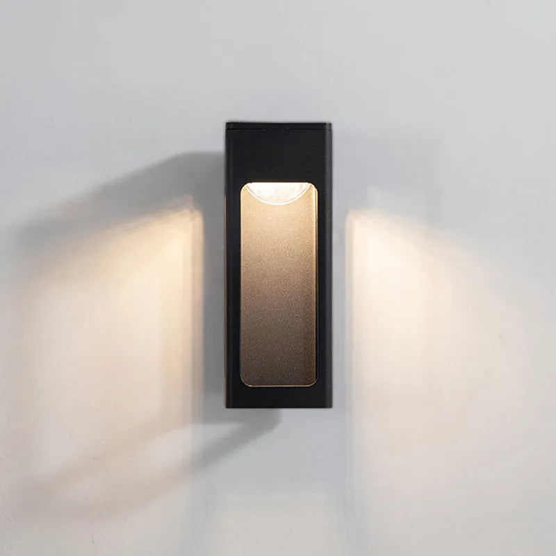 Teniq Nowoczesna Wodoodporna Minimalistyczna Geometryczna Zewnętrzna Lampa Ścienna