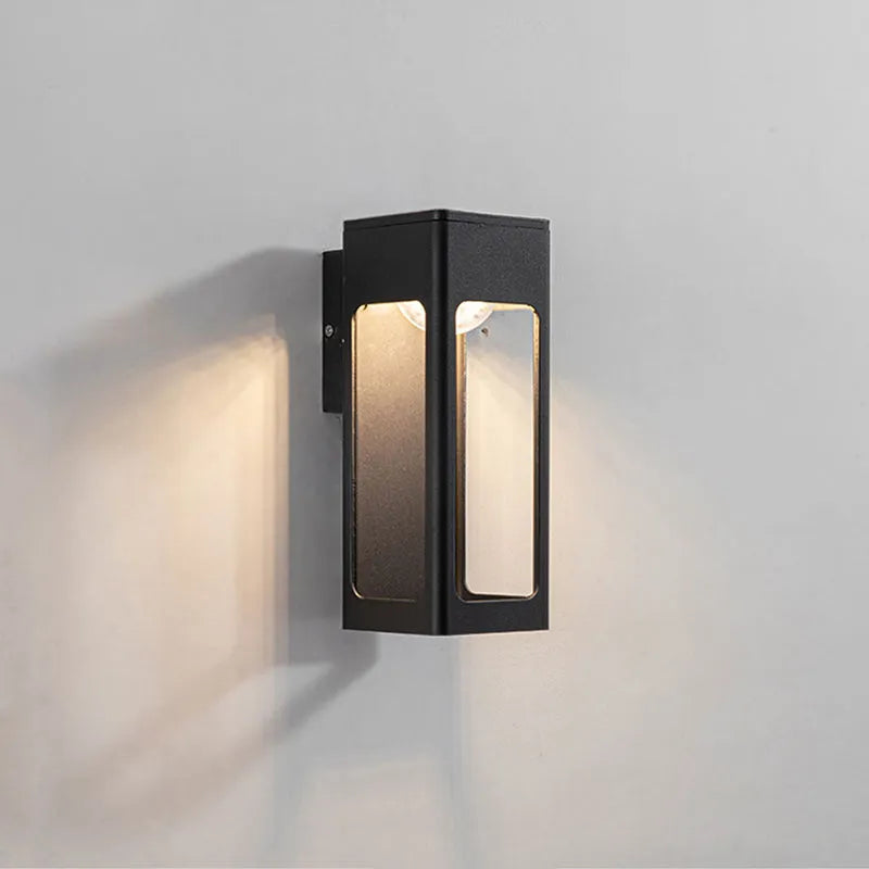 Teniq Nowoczesna Wodoodporna Minimalistyczna Geometryczna Zewnętrzna Lampa Ścienna