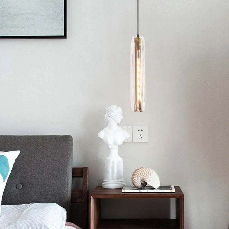 Orinex Mosiężna Designerska Lampa Wisząca Szklana Przydymiona
