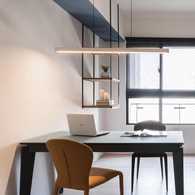 Eron Minimalistyczna Klasyczna Czarno-Biała Liniowa Lampa Wisząca