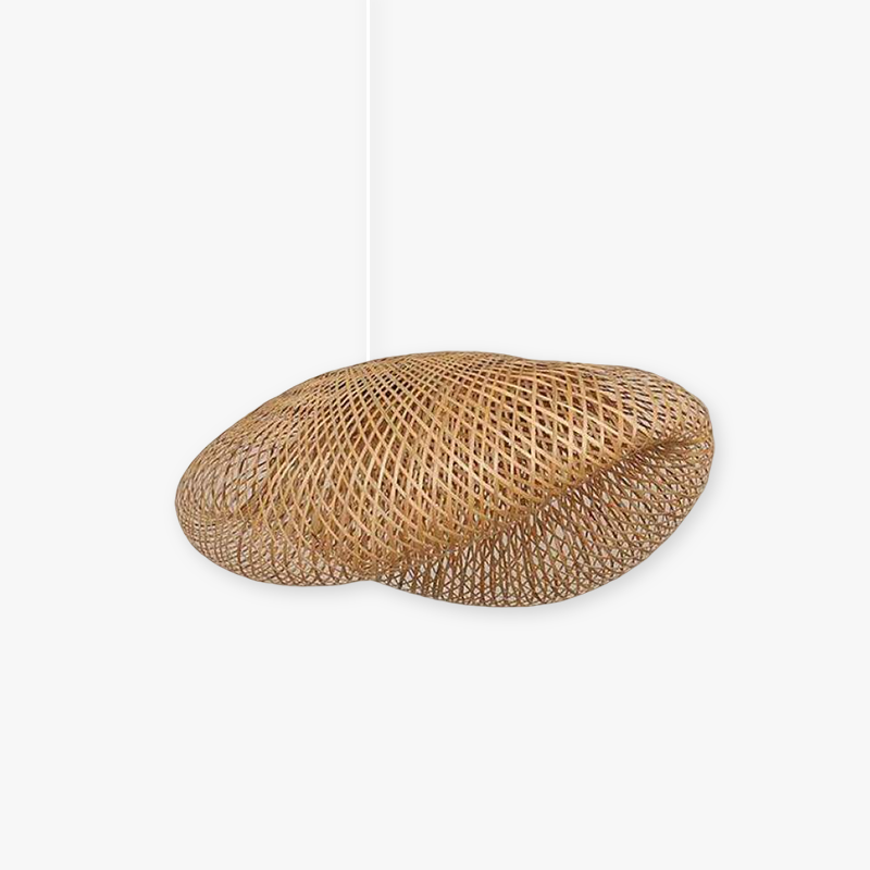 Lampa wisząca Veltrix, naturalny bambus, do kuchni/nad wyspę