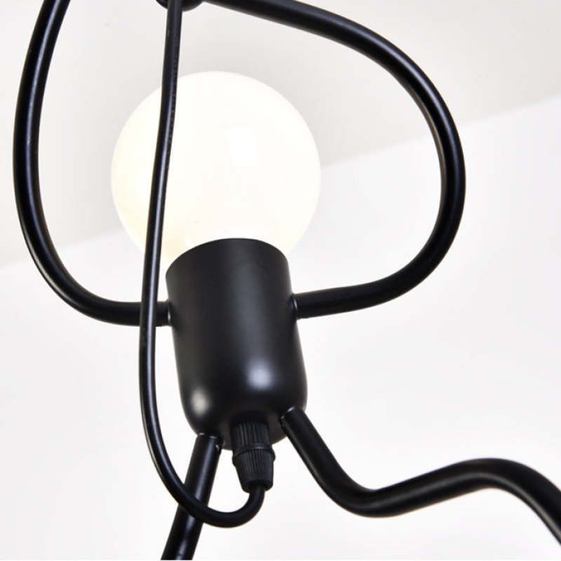 Esi Retro Nowoczesna Lampa Wisząca Iron Man, Czarna