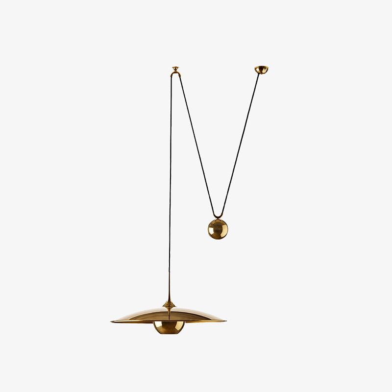 Minimalistyczna lampa wisząca Kiren, złota