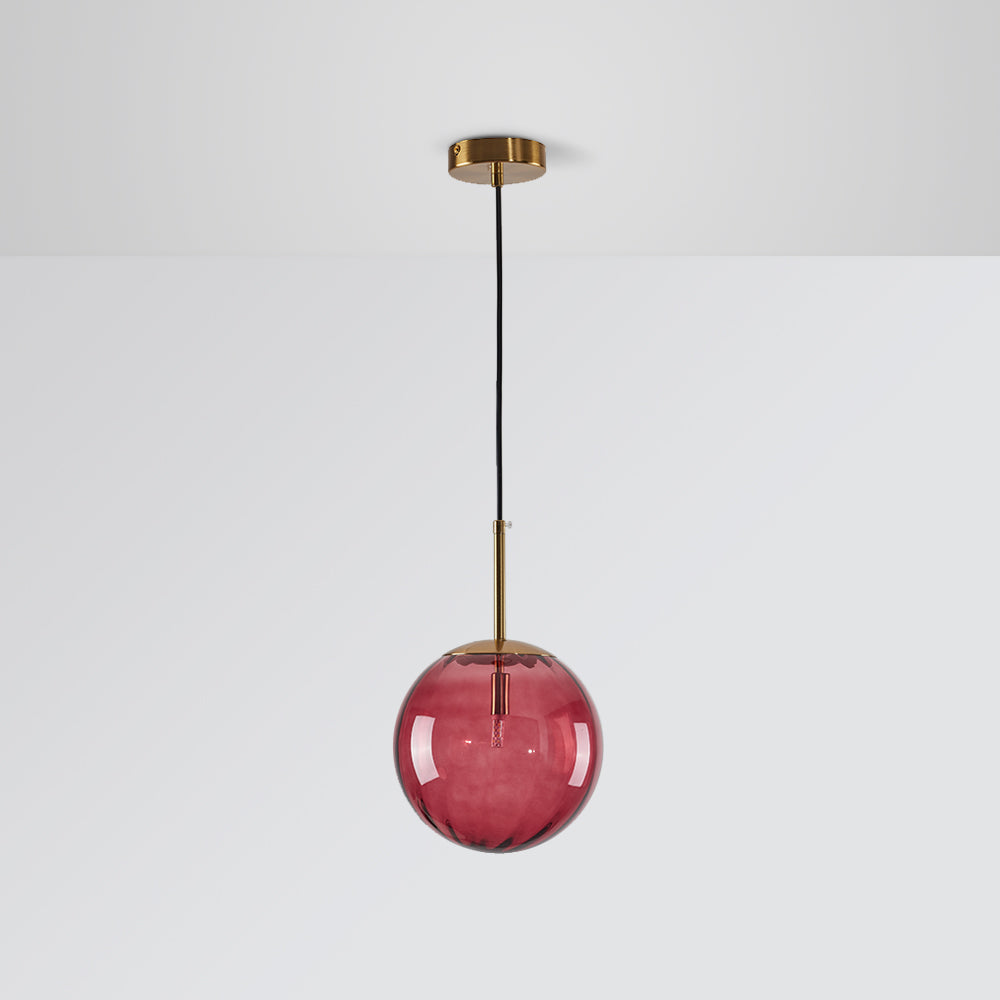 Lampa wisząca Elsyn, szklana kula, nowoczesna