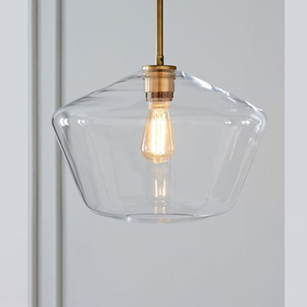 Virelo Lampa Wisząca Szkło Przezroczyste/Bursztynowe Diament