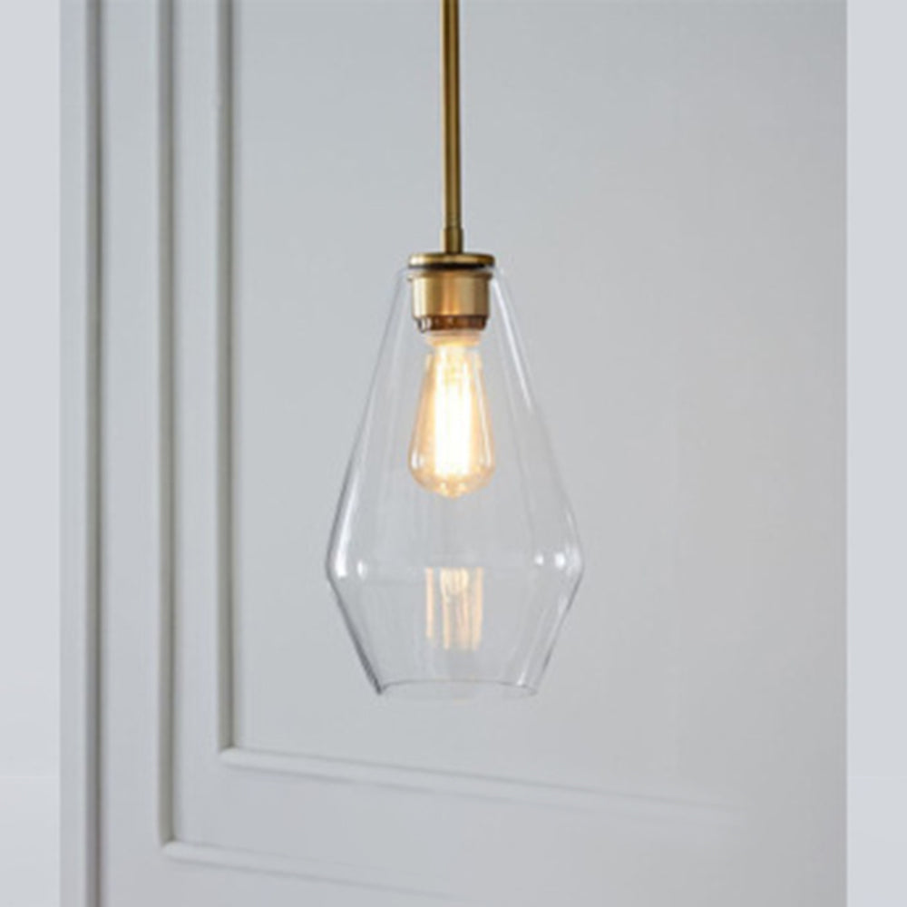Virelo Lampa Wisząca Szkło Przezroczyste/Bursztynowe Diament