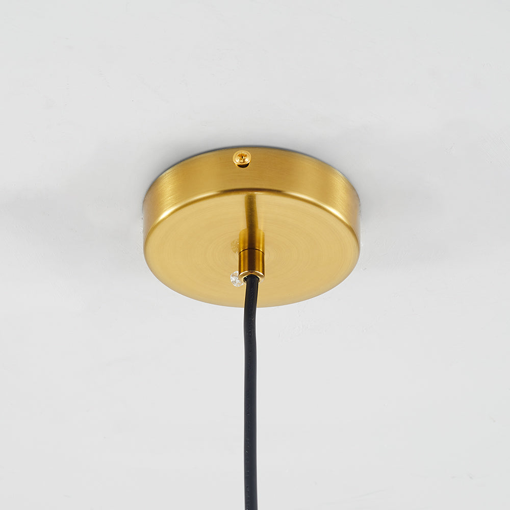 Lampa Wisząca Althio Szklana Kula Przezroczysta Bursztynowa