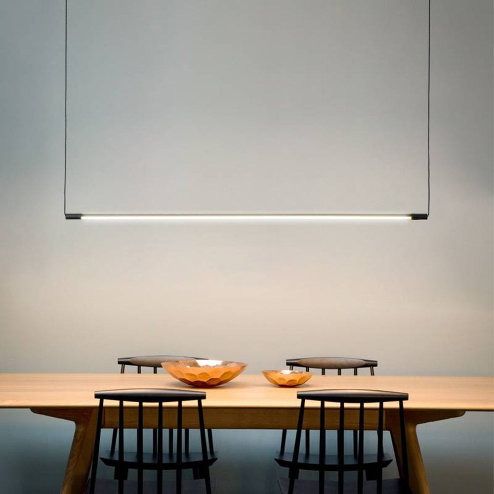 Lampa Wisząca Miren Minimalistyczna Liniowa Czarna