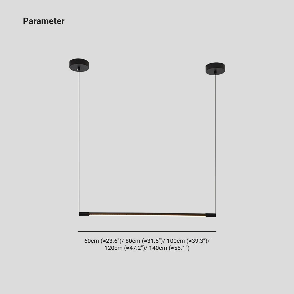 Lampa Wisząca Miren Minimalistyczna Liniowa Czarna