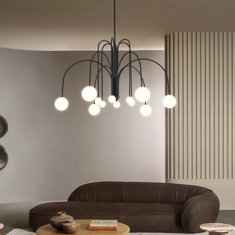 Lampa Wisząca Arvyn z Podwójną Szklaną Bańką