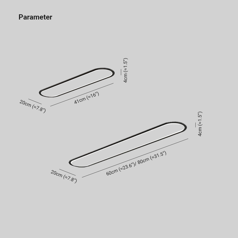 Lampa Sufitowa Lenova Owalna Minimalistyczna