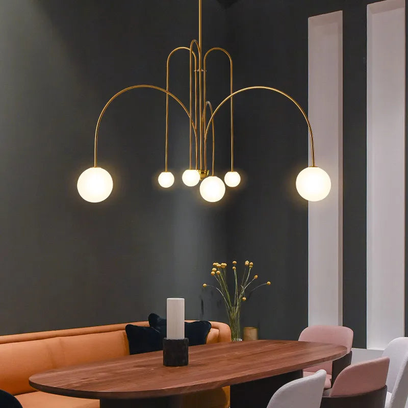 Lampa Wisząca Arvyn z Podwójną Szklaną Bańką