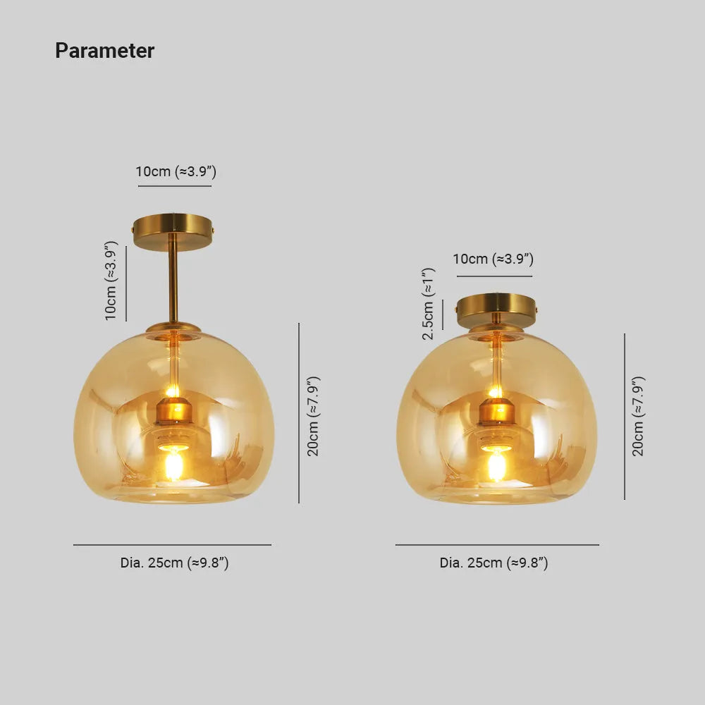 Lampa sufitowa/wisząca Laru Glass Semi-Flush Mount