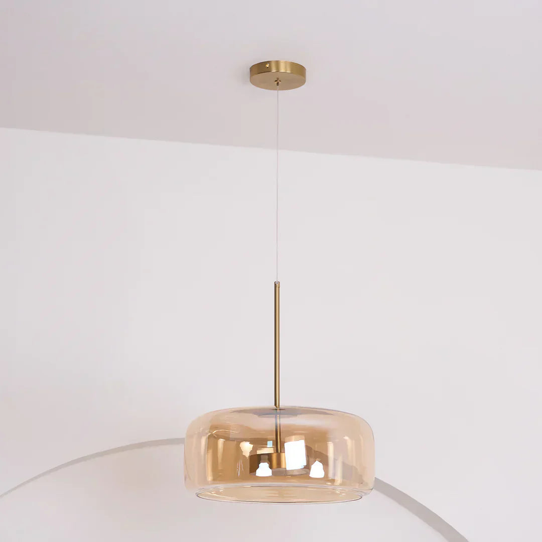 Lioren Lampa Wisząca Nowoczesna Szklana Przezroczysta/Dymna/Bursztynowa