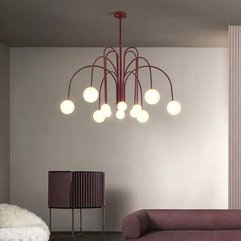 Lampa Wisząca Arvyn z Podwójną Szklaną Bańką