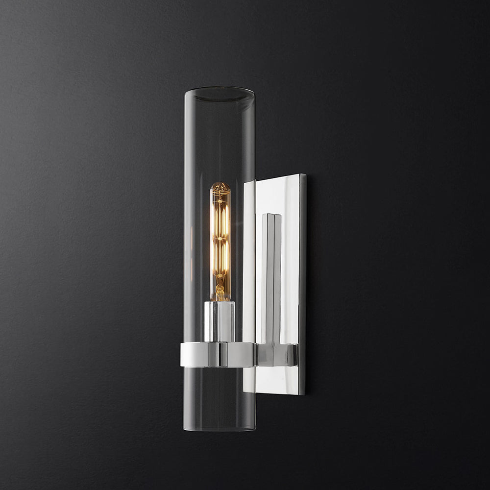 Zenil Szklany Cylinder Nowoczesna Lampa Ścienna