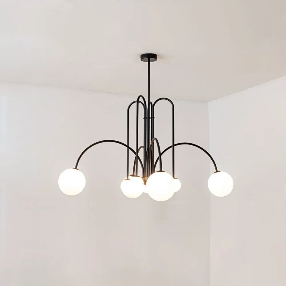Lampa Wisząca Arvyn z Podwójną Szklaną Bańką