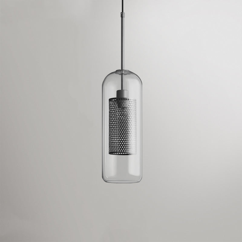 Nerel Współczesna Złota Lampa Wisząca, Szklana, Kula/Cylindryczna