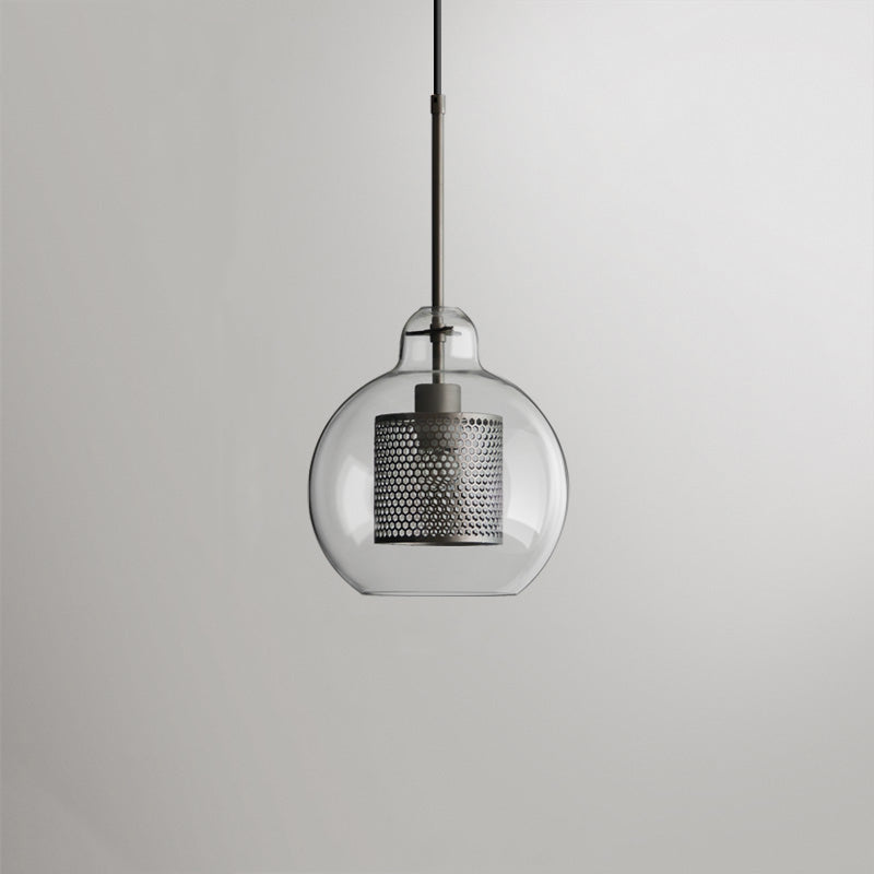Nerel Współczesna Złota Lampa Wisząca, Szklana, Kula/Cylindryczna