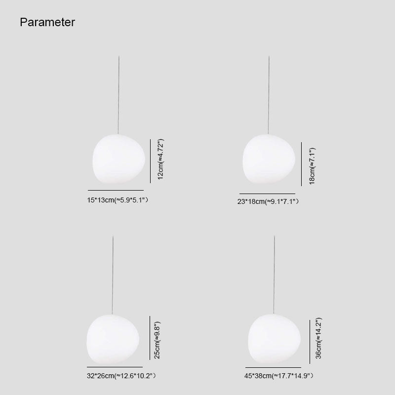 Elvora Lampa Wisząca Elegancka Szklana Kula w Kształcie Jajka