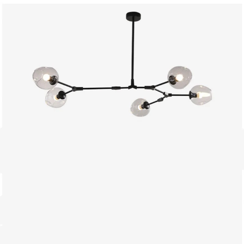 Zerin Nordycka Nowoczesna Szklana Lampa Wisząca z Przezroczystymi Bańkami