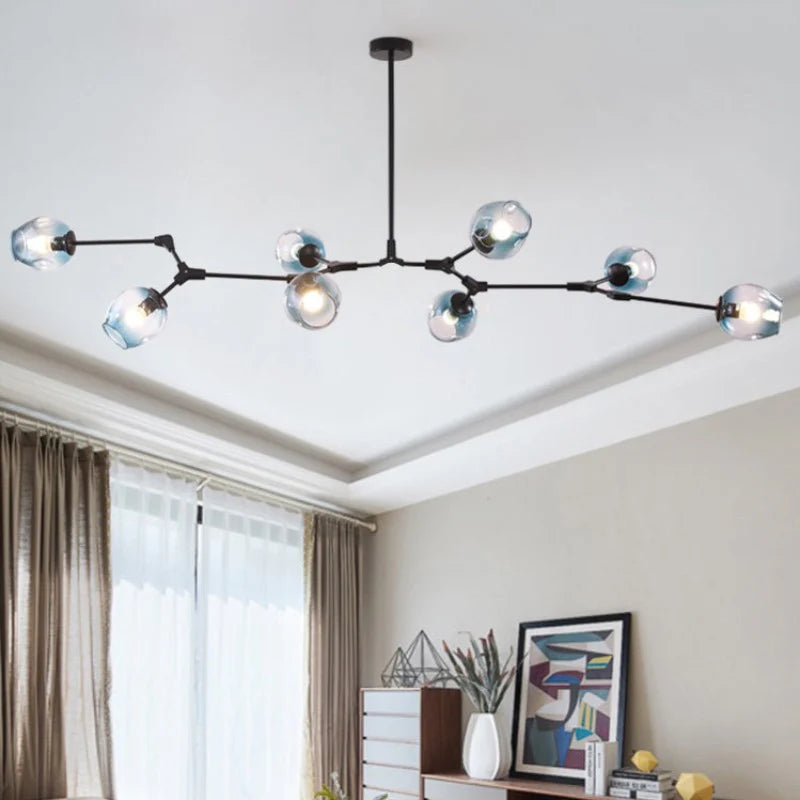 Zerin Nordycka Nowoczesna Szklana Lampa Wisząca z Przezroczystymi Bańkami