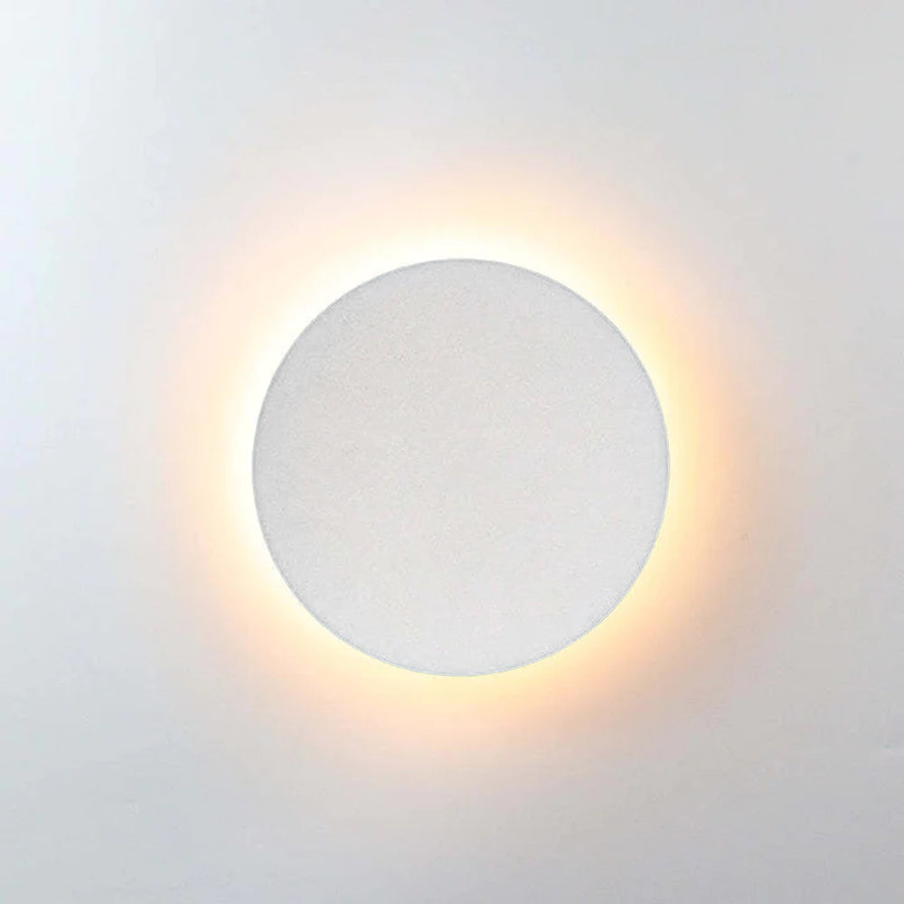 Dori Minimalistyczna Okrągła/Kwadratowa Zewnętrzna Lampa Ścienna LED, Czarna/Biała
