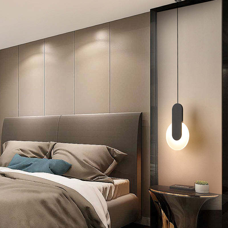 Kori Nowoczesna Lampa Wisząca LED Czarno/Biała do Salonu