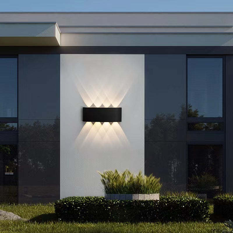 Lampa ścienna Nirex Nowoczesna Prostokątna Zewnętrzna Fala Wodna