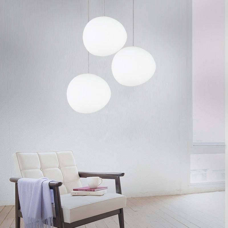 Elvora Lampa Wisząca Elegancka Szklana Kula w Kształcie Jajka