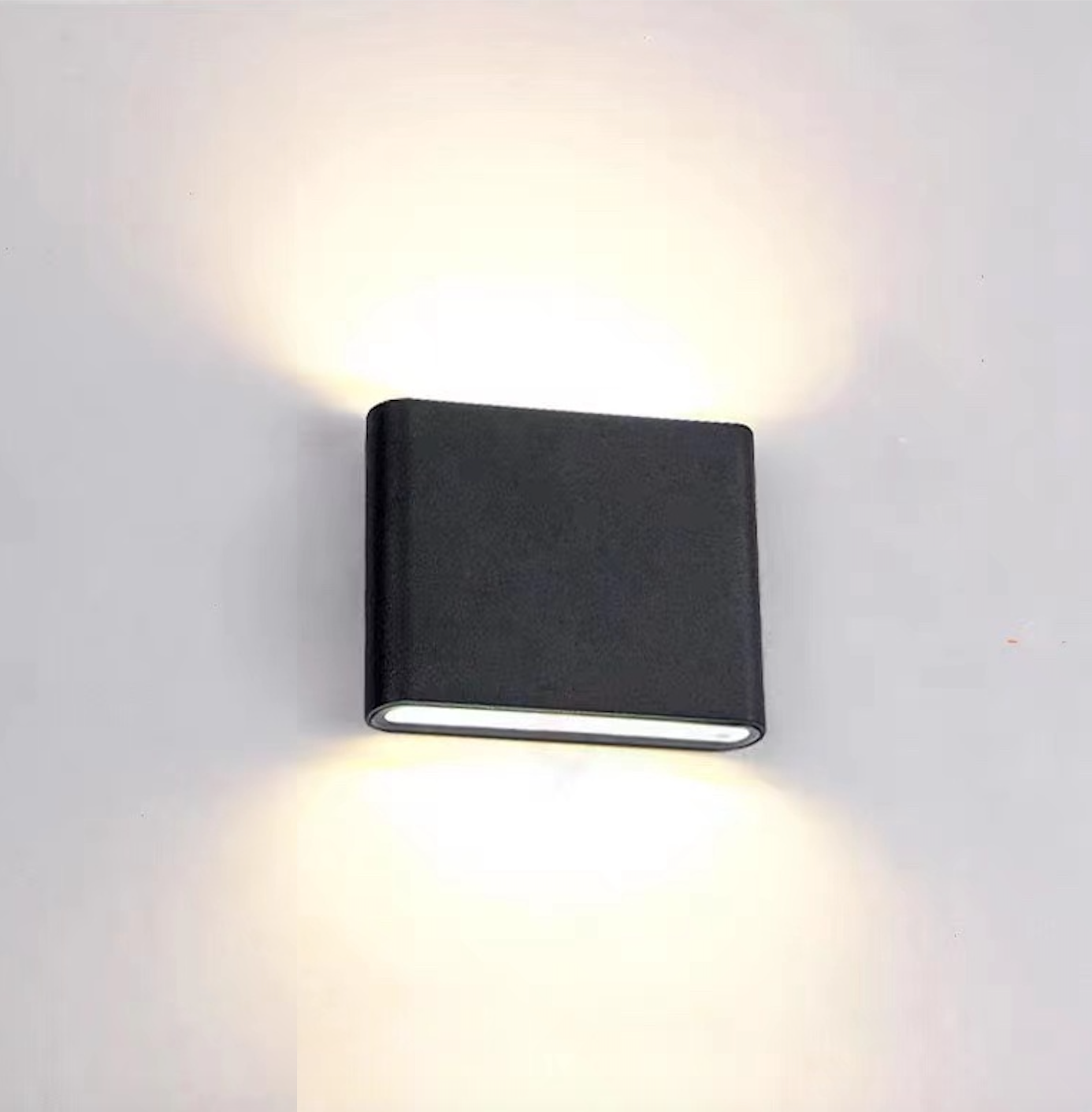 Orix Nowoczesna Prostokątna Wodoodporna Lampa Ścienna Zewnętrzna, Czarna/Biała