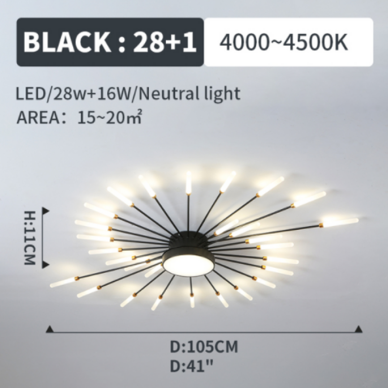 Nowoczesna Lampa Sufitowa LED Vexor 'Fajerwerki' do Dekoracji Domu