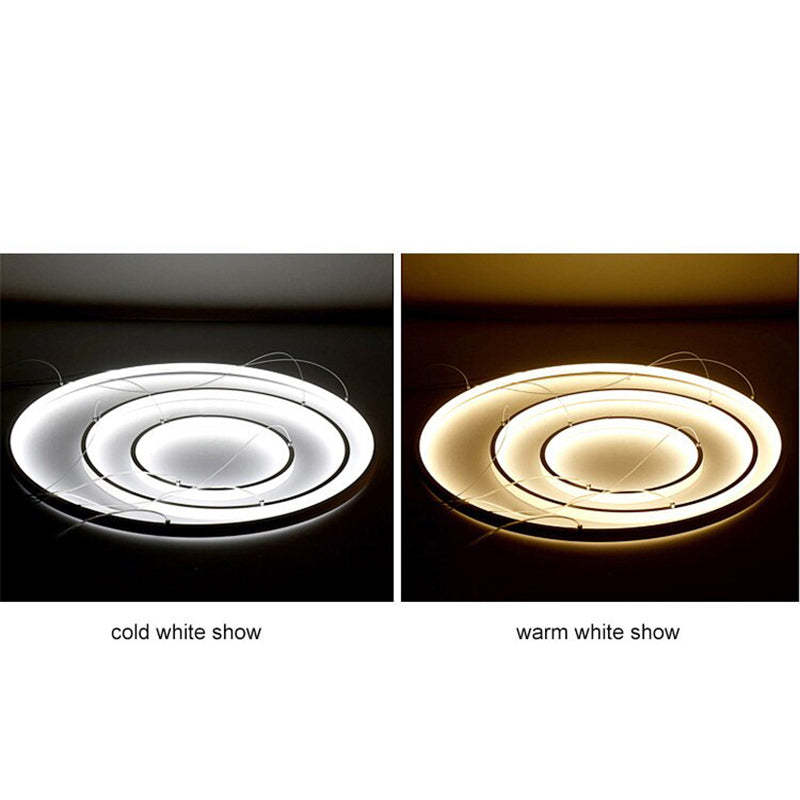 Lampa wisząca Toriq, z podświetlanym wewnętrznym pierścieniem, Biała/Czarna/Złota