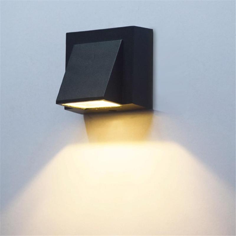 Terin Nowoczesna Czarna Zewnętrzna Lampa Ścienna LED