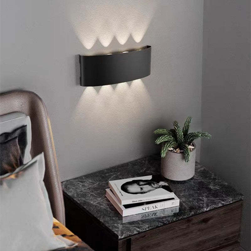 Lampa ścienna Nirex Nowoczesna Prostokątna Zewnętrzna Fala Wodna
