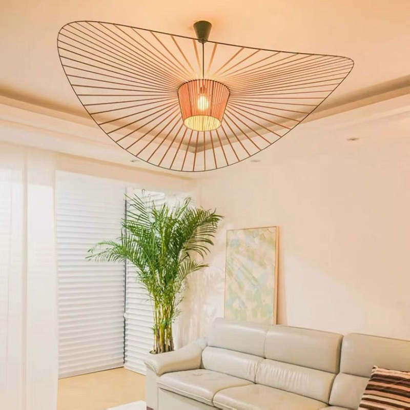 Lampa wisząca Xelion Nowoczesna Kwiatowa Tkanina Czarna/Biała/Złota/Brązowa