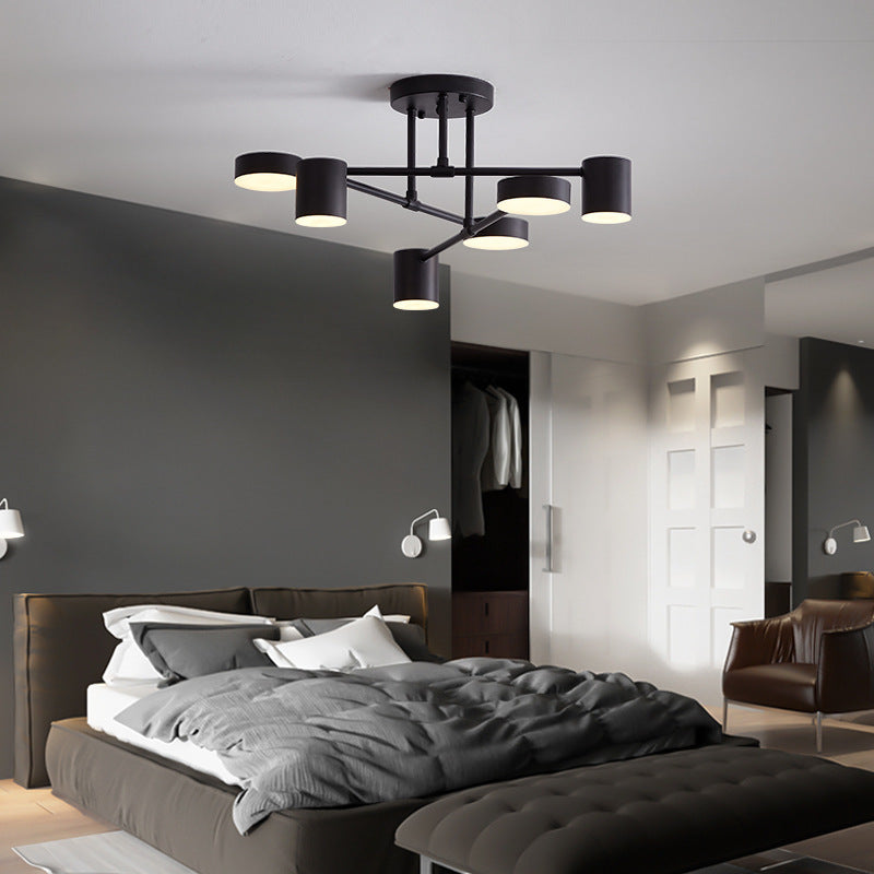 Lampa sufitowa Sorex LED natynkowa Czarna/Biała/Złota 6-punktowa