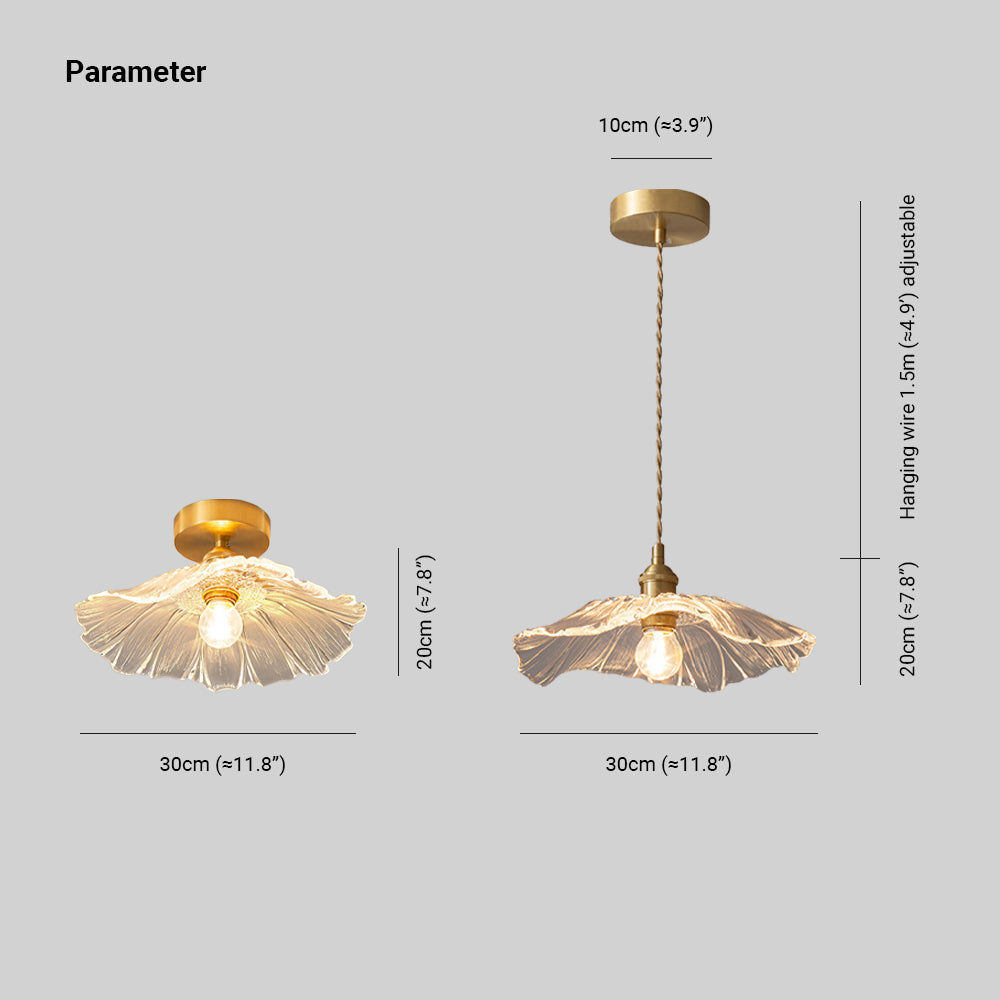 Lampa Sufitowa/Wisząca Lavor Flower ze Szkła