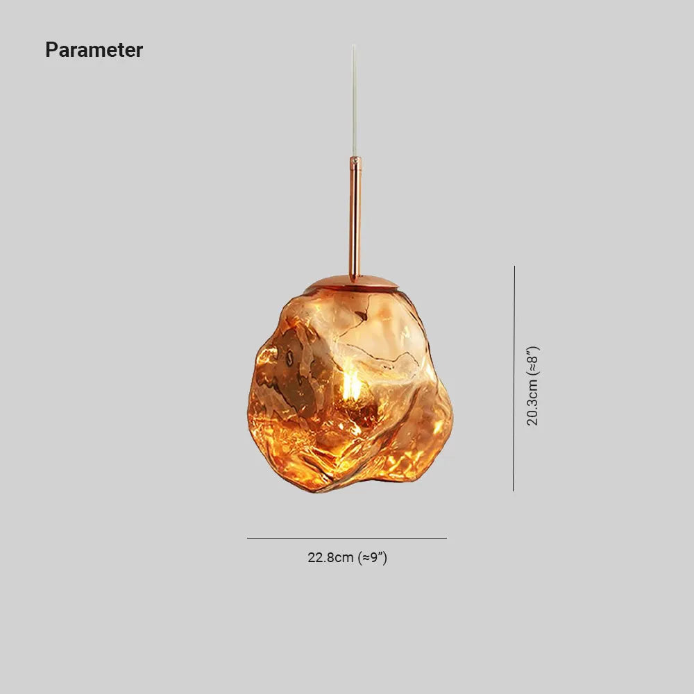 Kovire Szklana Lampa Wisząca, 4 Kolory