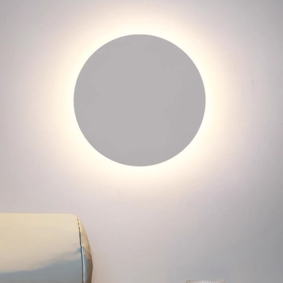 Dori Minimalistyczna Okrągła/Kwadratowa Zewnętrzna Lampa Ścienna LED, Czarna/Biała