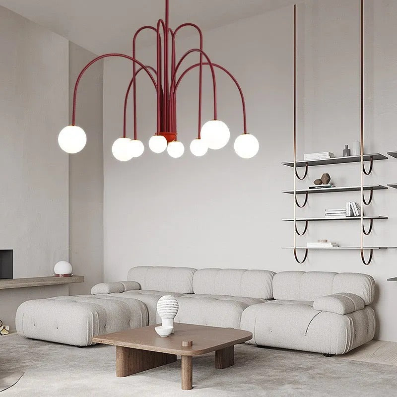Lampa Wisząca Arvyn z Podwójną Szklaną Bańką