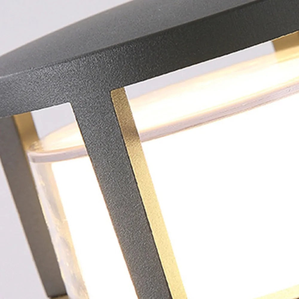 Alvian Zewnętrzna Lampa Słupkowa Nowoczesna Cylindryczna Czarna