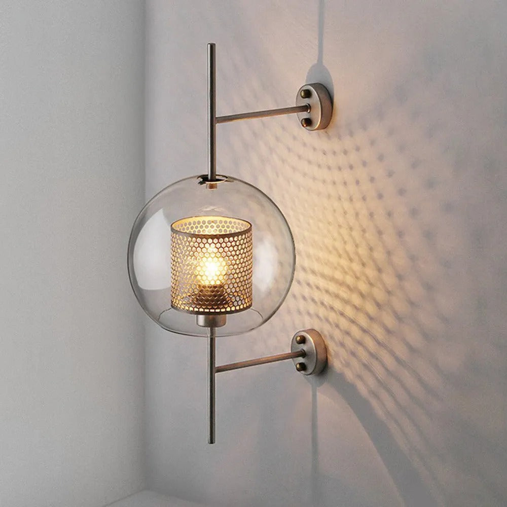 Seniq Industrialna Elegancka Szklana Lampa Ścienna