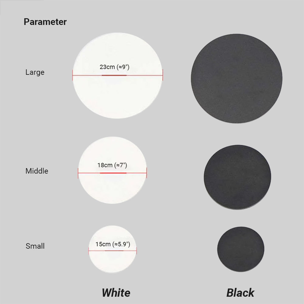 Dori Minimalistyczna Okrągła/Kwadratowa Zewnętrzna Lampa Ścienna LED, Czarna/Biała